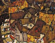 Egon Schiele, Krumau Town Crescent I(The Small City V) (mk12)